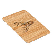 White Tail Deer Wood Grain Style Graphic Magneet (Rechterzijde)