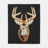 White Tail Head Energy Spirit Fleece Deken (Voorkant)