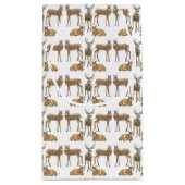 White Tailed Deer Family Gift Bag Klein Cadeauzakje (Achterkant)