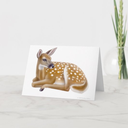 White Tailed Deer Fawn Wenskaart Kaart (Voorkant)