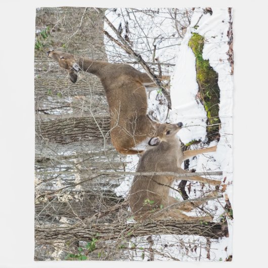 White-Tailed Deer Fleece Blanket (Voorkant)