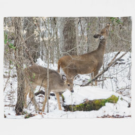 White-Tailed Deer Fleece Blanket