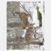 White-Tailed Deer Fleece Blanket Deken (Voorkant)