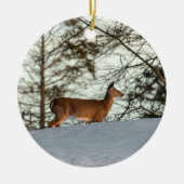 White Tailed Deer Keramisch Ornament (Voorkant)