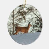 White Tailed Deer Keramisch Ornament (Links)