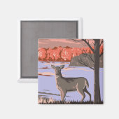 White Tailed Deer Magneet (Voorkant / Achterkant)