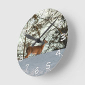 White Tailed Deer (met cijfers) Ronde Klok (Hoek)