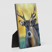 White-Tailed Deer | Najaar Fotoplaat (Zijkant)