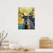 White-Tailed Deer | Najaar Poster (Keuken)