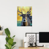 White-Tailed Deer | Najaar Poster (Thuiskantoor)