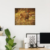 White Tailed Deer Poster (Thuiskantoor)