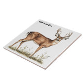 White Tailed Deer Tegeltje (Zijkant)