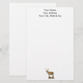 White Tailing Deer Buck Briefpapier (Voorkant / Achterkant)