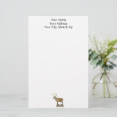 White Tailing Deer Buck Briefpapier (Staand voorkant)