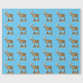 White Tailing Deer Buck Cadeaupapier (Vlak)