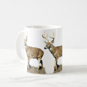 White Tailing Deer Buck Koffiemok (Voorkant links)