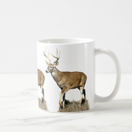 White Tailing Deer Buck Koffiemok (Rechts)
