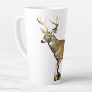 White Tailing Deer Buck Latte Mok