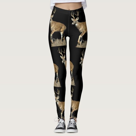 White Tailing Deer Buck Leggings (Voorkant)