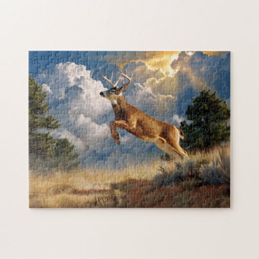 White Tailing Deer Buck Legpuzzel (Horizontaal)