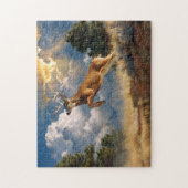 White Tailing Deer Buck Legpuzzel (Verticaal)