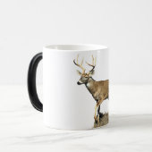 White Tailing Deer Buck Magische Mok (Voorkant links)