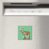 White Tailing Deer Buck Magneet (Insitu (Vaatwasser))
