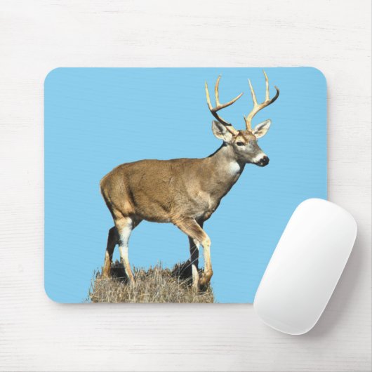 White Tailing Deer Buck Muismat (Met muis)