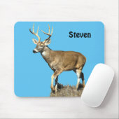 White Tailing Deer Buck Muismat (Met muis)
