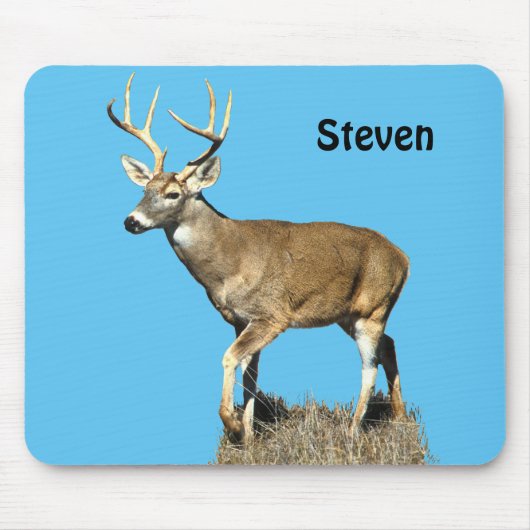White Tailing Deer Buck Muismat (Voorkant)