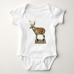 White Tailing Deer Buck Romper