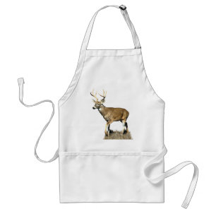 White Tailing Deer Buck Standaard Schort