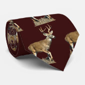 White Tailing Deer Buck Stropdas (Opgerold)
