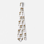 White Tailing Deer Buck Stropdas (Voorkant)