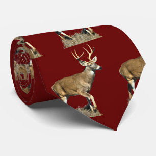 White Tailing Deer Buck Stropdas