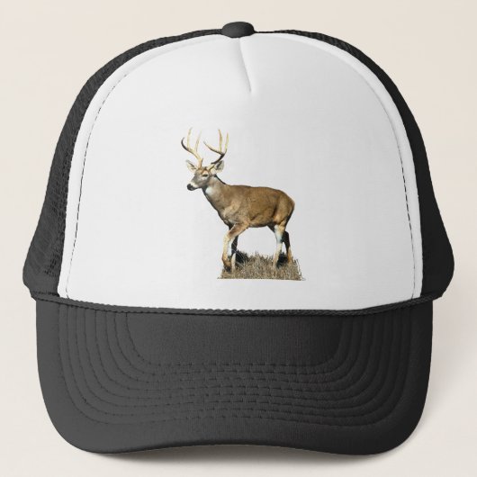 White Tailing Deer Buck Trucker Pet (Voorkant)