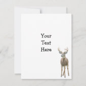 White Tailing Deer Buck Uitnodiging (Achterkant)