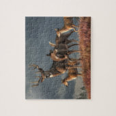 White Tailing Deer Familie Legpuzzel (Verticaal)