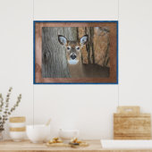 White Tailing Deer opvallend Poster (Keuken)