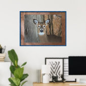 White Tailing Deer opvallend Poster (Thuiskantoor)