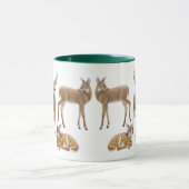 White Tailing Deer Ringer Mok (Midden)