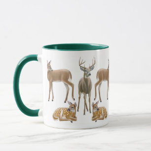 White Tailing Deer Ringer Mok