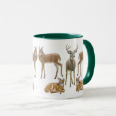 White Tailing Deer Ringer Mok (Voorkant rechts)