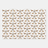 White Tailing Deer Wildlife Art Inpakpapier Vel (Voorkant 3)