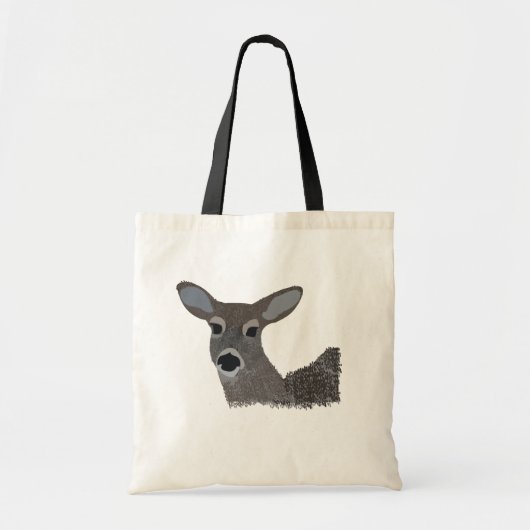 White Tailing Deer Wildlife Cute Animal Tote Bag (Voorkant)