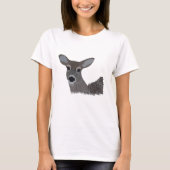 White Tailing Deer Wildlife Cute T-shirt (Voorkant)