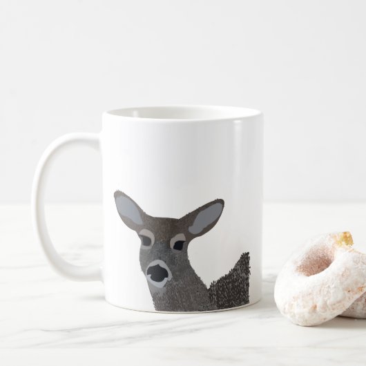 White Tailing Deer Wildlife Koffiemok (Met donut)