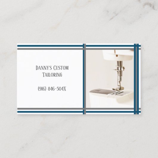 White Tailor naaimachine Visitekaartje (Voorkant)