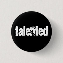 White Talented Button