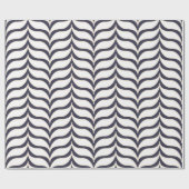 White Tan Curvy Chevrons Pattern Cadeaupapier (Vlak)